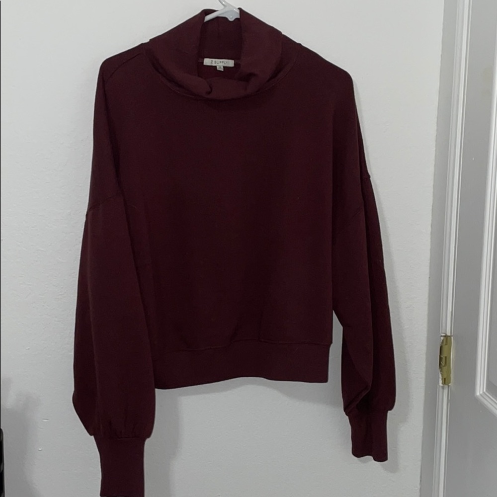 Burgundy Turtle Neck Sweater